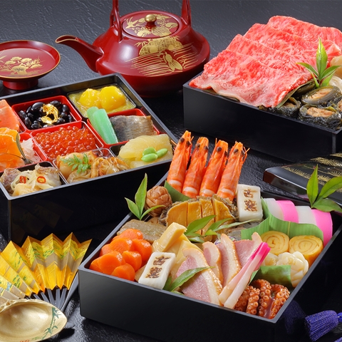 日本の宿 古窯　プレミアムおせち 三段重